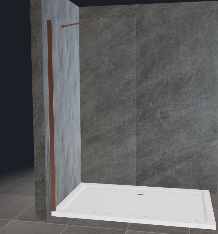 DUKA libero 3000 walk-in 1200mm breed COPPER