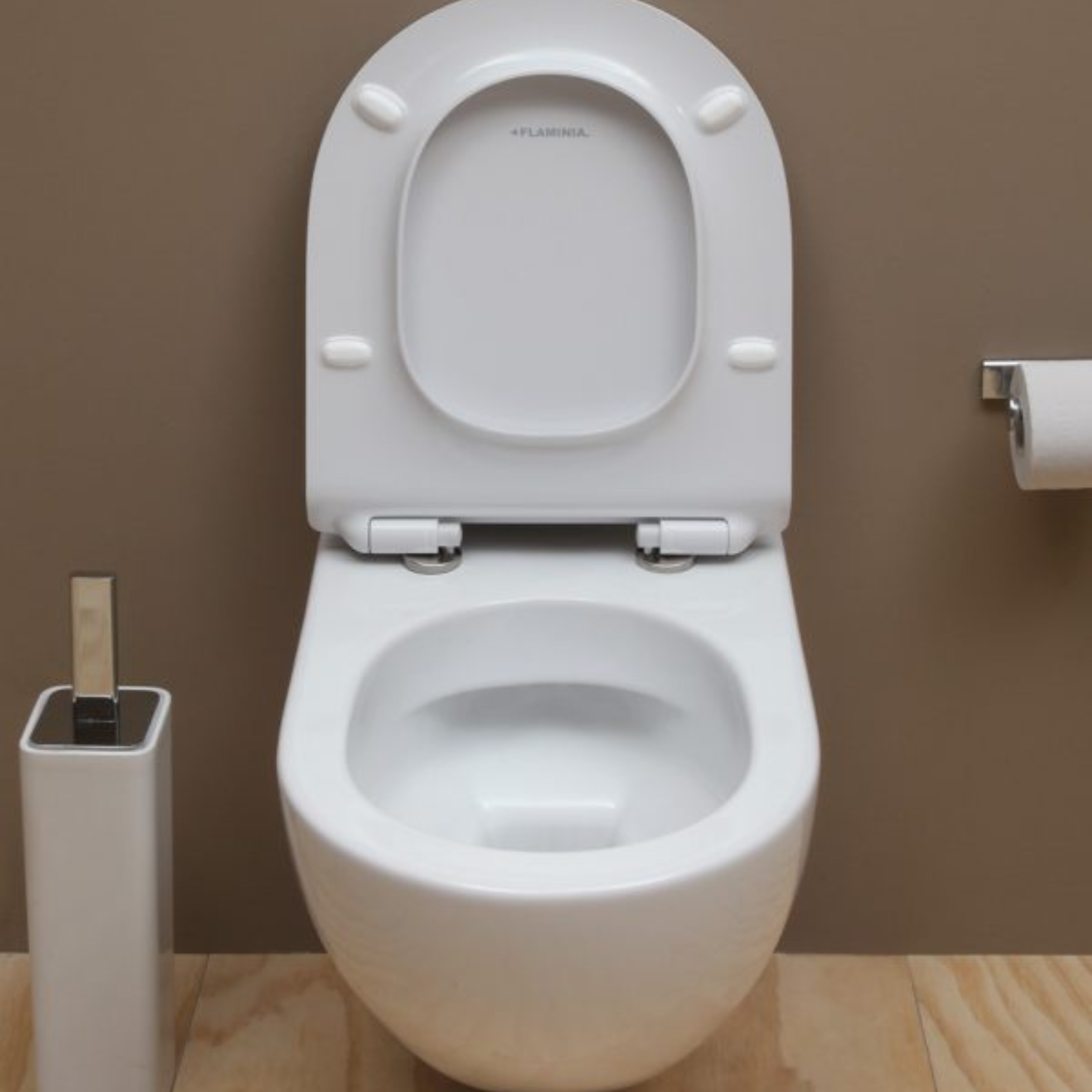 FLAMINIA APP GOCLEAN hang rimless wc mat wit LATTE