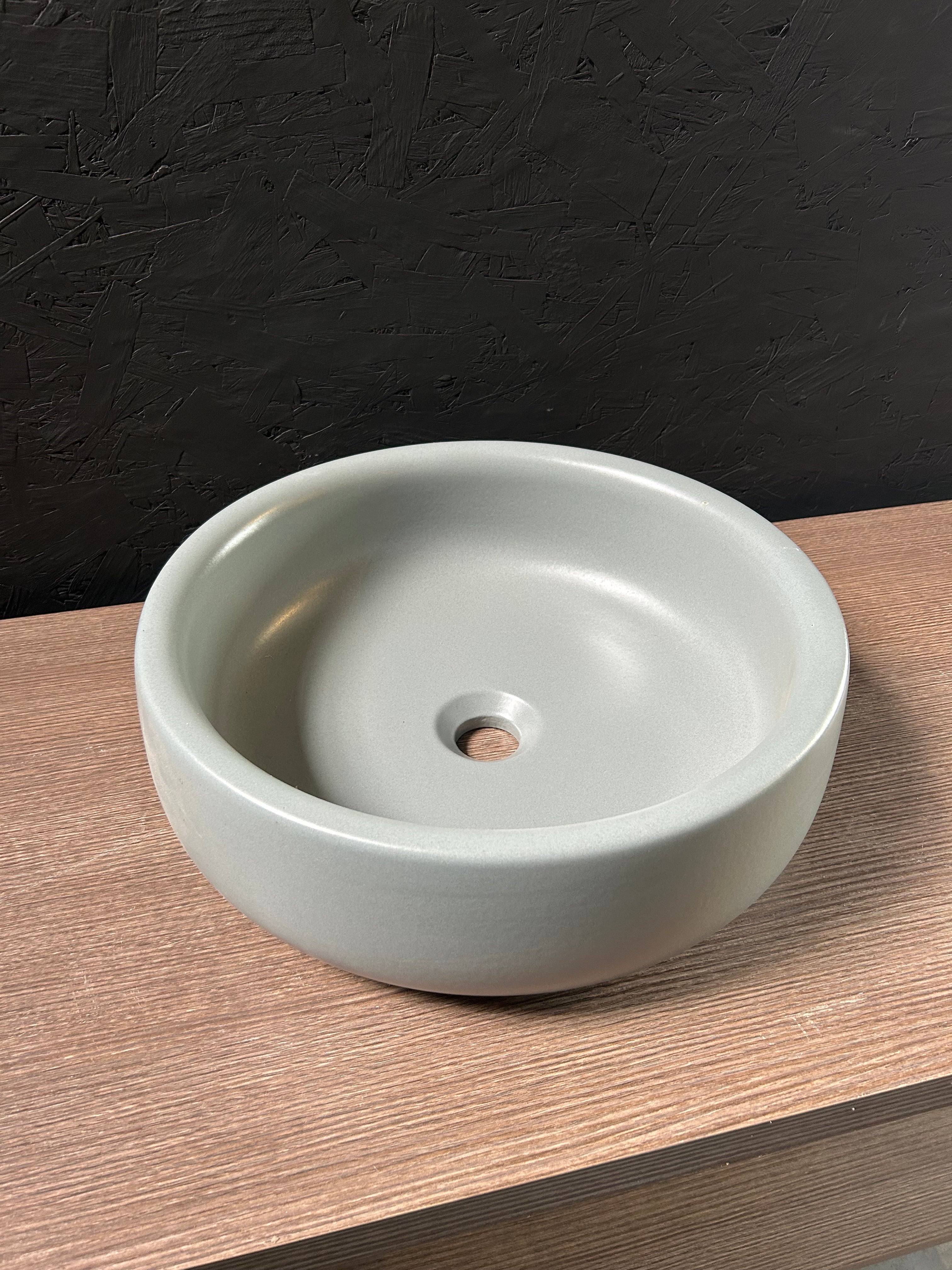 FLAMINIA BONOLA opbouw of geschikt voor montage op voet wastafel 46 cm lava grey LAVA
