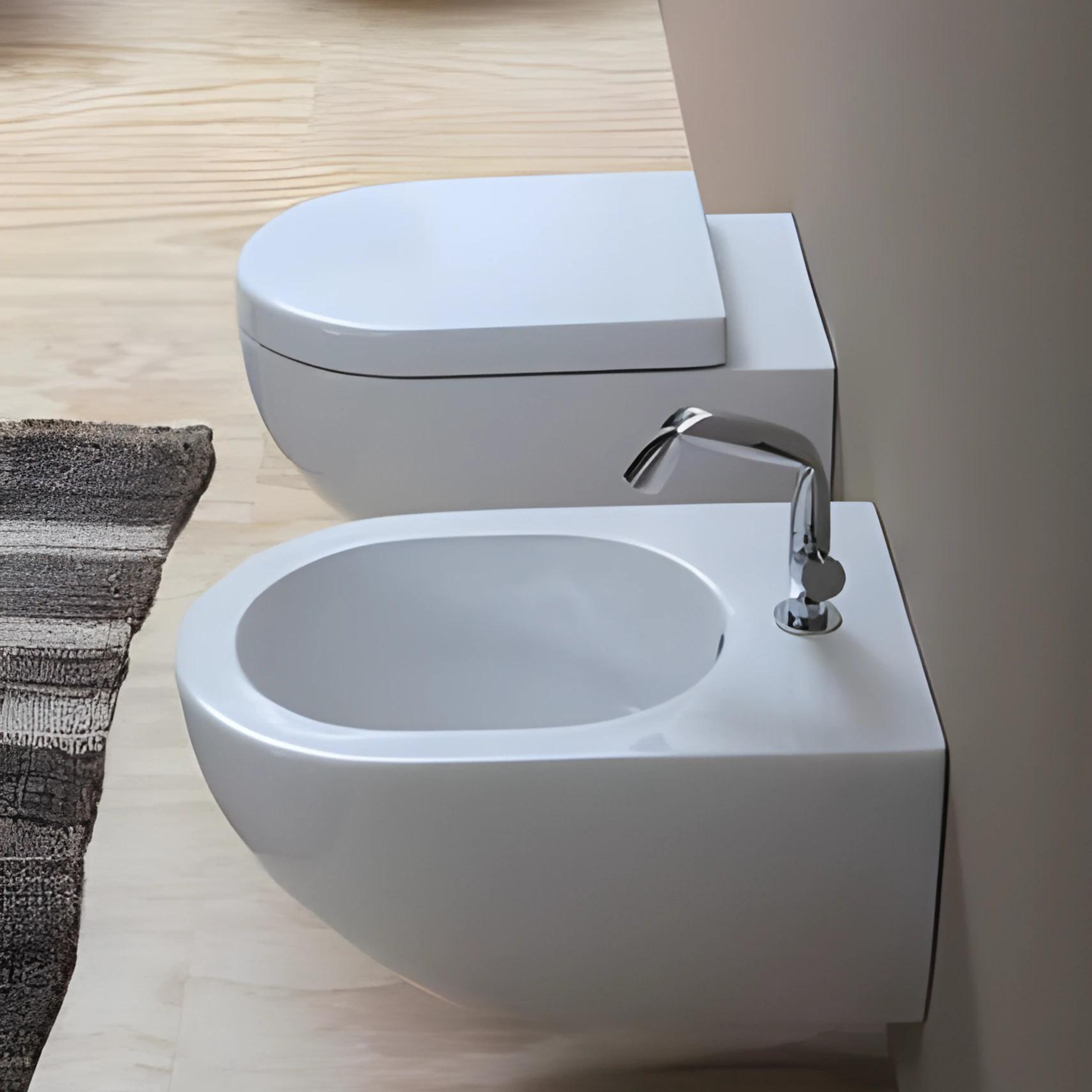 FLAMINIA APP soft-close thermosetting wc zitting mat wit LATTE