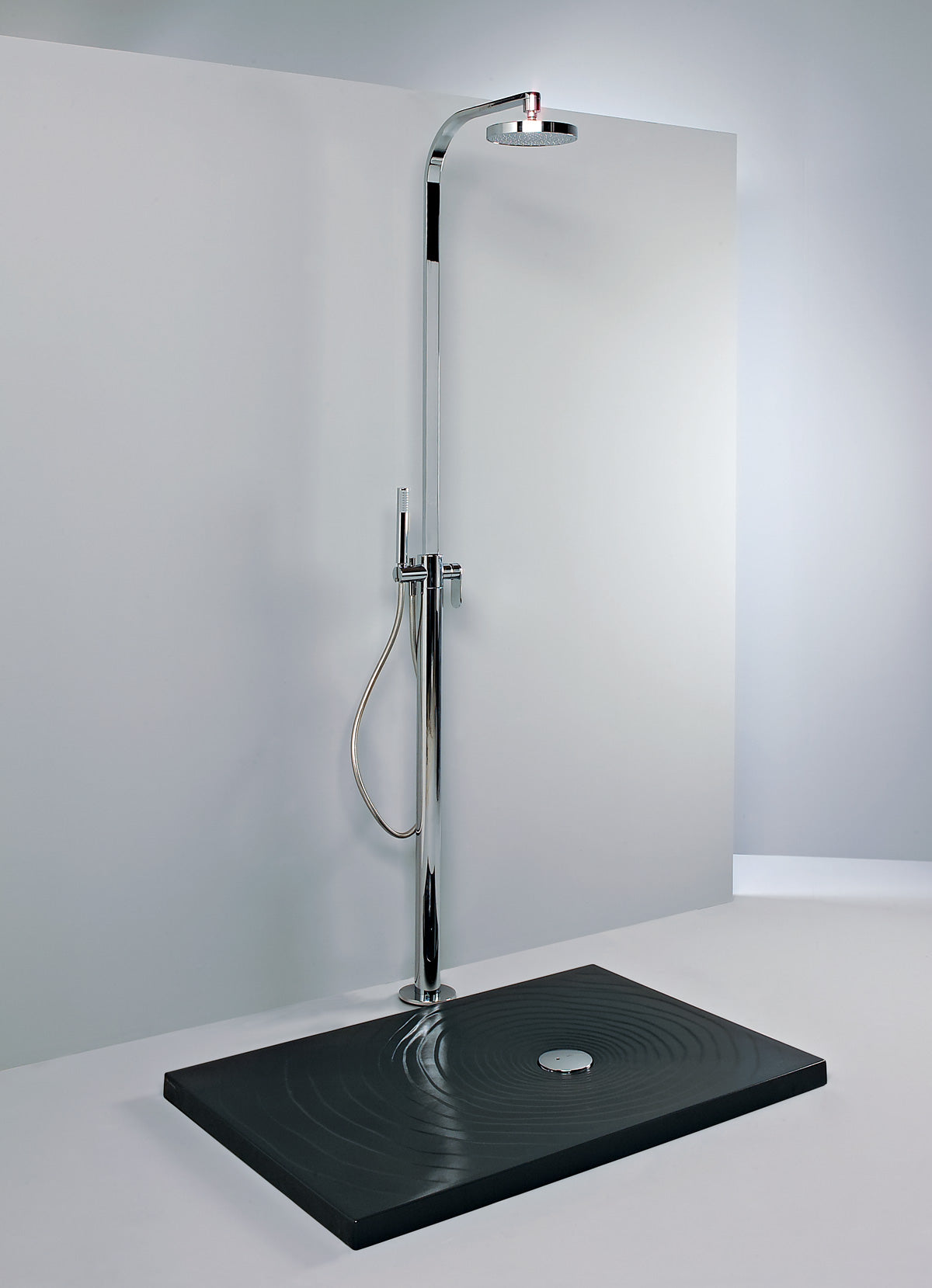 FLAMINIA WATER DROP PORSELEIN DOUCHEBAK 120X80CM WIT GLAZEND